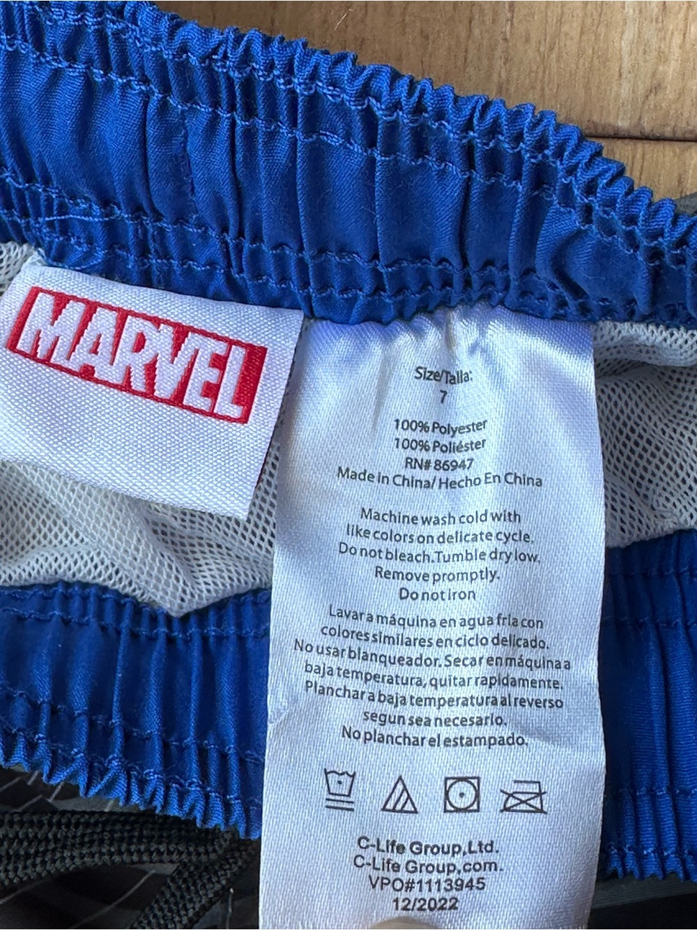 NEW Marvel Avengers Swim Trunks size 7 - Picture 3 of 9